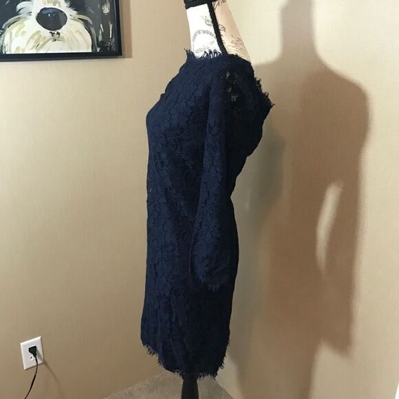 DVF zarita in Navy elegant luxury fitted size 4 - Picture 12 of 15